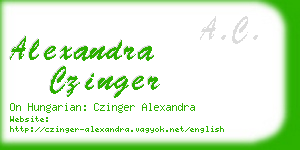 alexandra czinger business card